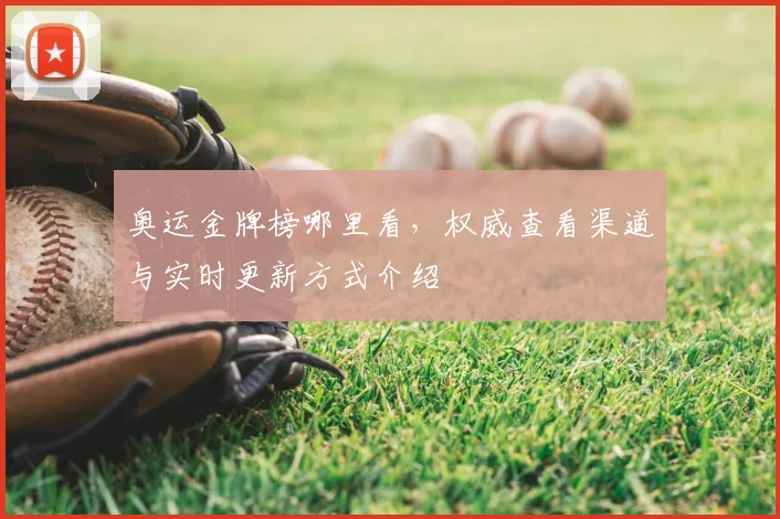 奥运金牌榜哪里看,权威查看渠道与实时更新方式介绍